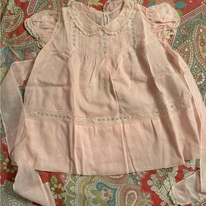 VTG Baby Girls Pink Dress B. Altman & Co Paris/  New York 9 month